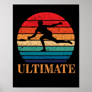 Affiche Lecteur Frisbee Retro Ultimate Lecteur Flying Disk