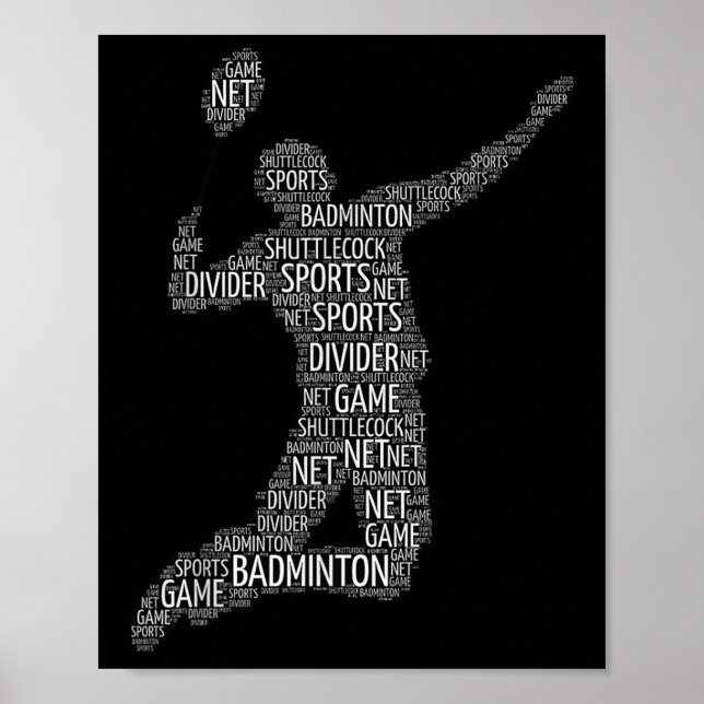 Affiche Lecteur Volant de badminton (Devant)