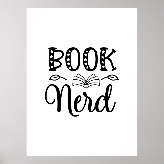 Affiche Lecture Art Book Nerd (Devant)