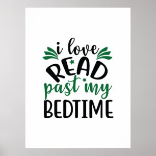 Affiche Lecture Art I Love Lire Le Passé Mon Lit