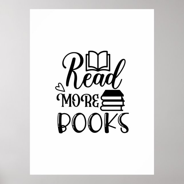 Affiche Lecture Art Lire plus Livres (Devant)