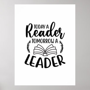 Affiche Lecture Art Today Un Lecteur Demain Un Leader