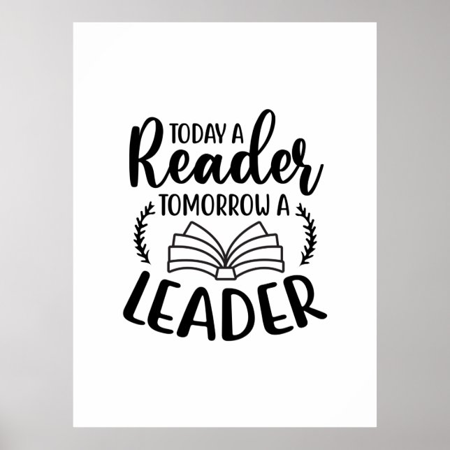 Affiche Lecture Art Today Un Lecteur Demain Un Leader (Devant)