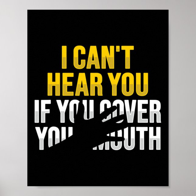 Affiche Lecture Asl Gesture Main Sourde Perte d'ouïe Adjud (Devant)