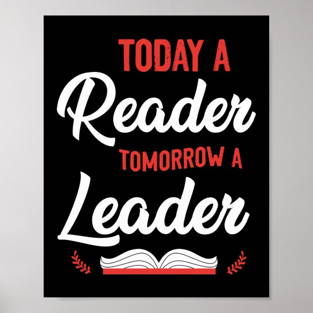 Affiche Lecture Aujourd'Hui Un Lecteur Demain Un Leader (Devant)