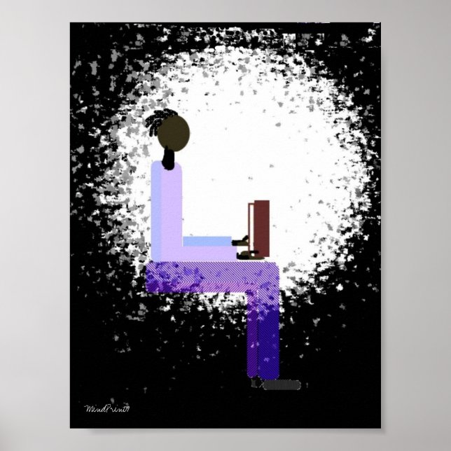 Affiche Lecture dans la lumière de fenêtre (Devant)