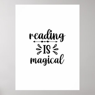 Affiche Lecture d'art la lecture est magique