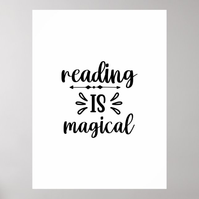 Affiche Lecture d'art la lecture est magique (Devant)