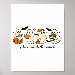 Affiche Lecture de la bibliothèque Ghost Halloween