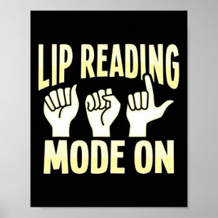 Affiche Lecture de la lèvre ASL Gesture main sourde Perte 