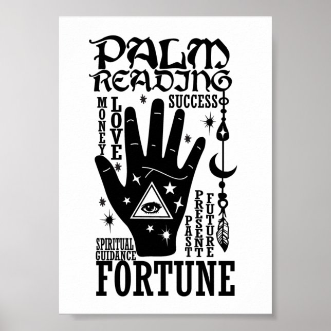 Affiche Lecture de Palme Orientation Spirituelle Fortune (Devant)