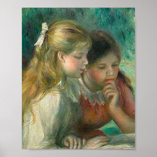Affiche Lecture de Pierre-Auguste Renoir