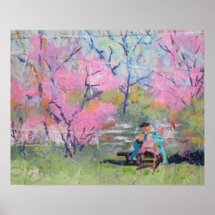 Affiche Lecture de Sa Lettre Redbuds / Artiste Larry Lerew