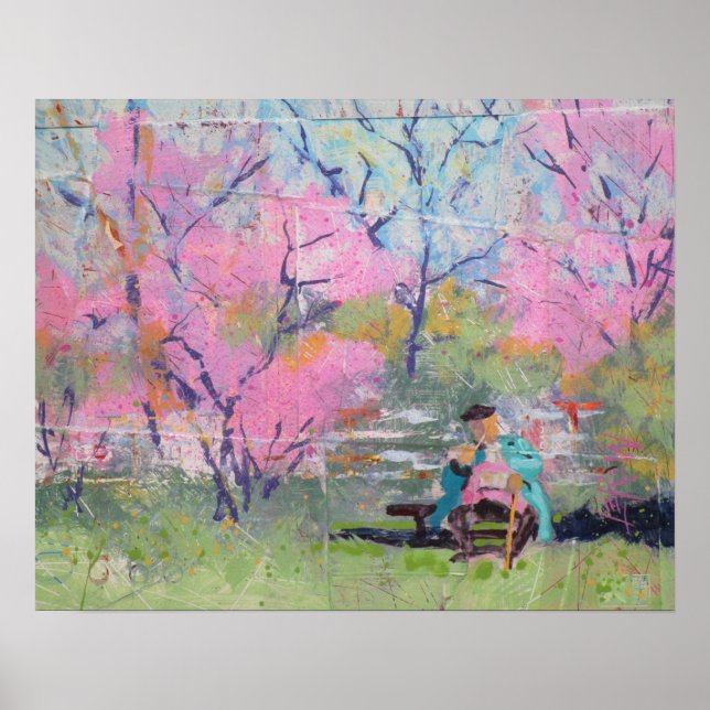 Affiche Lecture de Sa Lettre Redbuds / Artiste Larry Lerew (Devant)
