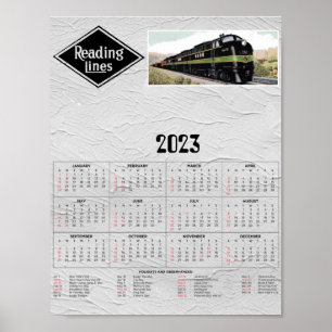 Affiche Lecture du calendrier ferroviaire