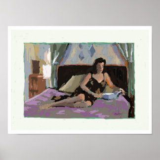 Affiche Lecture du lit