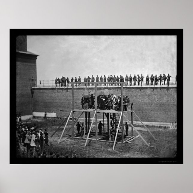 Affiche Lecture du mandat de mort de Lincoln 1865 (Devant)