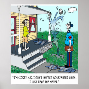 Affiche Lecture d'un compteur pendant qu'une fuite se prop