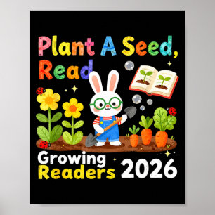 Affiche Lecture estivale 2026 Plantez une graine Lisez Cro