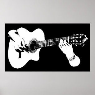 Affiche Lecture graphique de guitare
