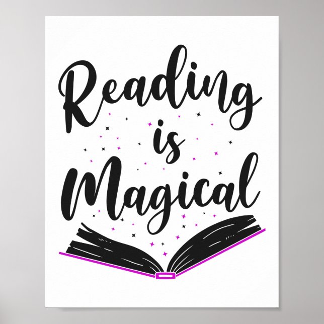 Affiche Lecture Littérature Livre Est Magique (Devant)