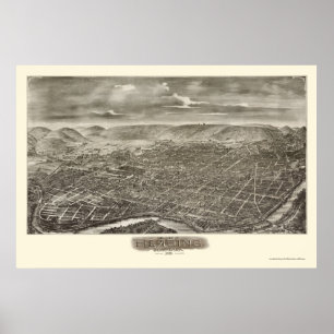 Affiche Lecture, PA Carte panoramique - 1898