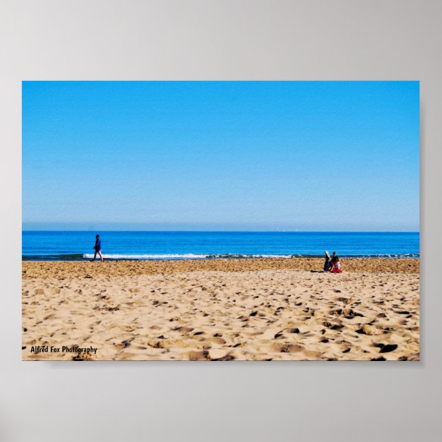 Affiche Lecture sur la plage de sable (Devant)