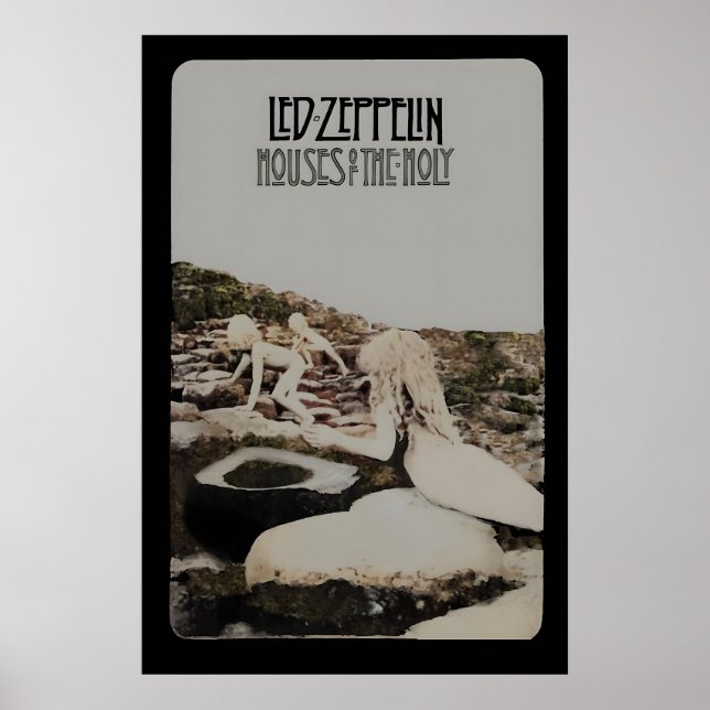 Affiche Led Zeppelin 1973 Maisons de la Houlette Promo Éta (Devant)