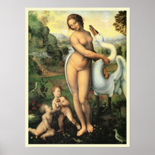 Affiche Leda et le Cygne par Léonard de Vinci