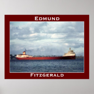 Affiche L'Edmund Fitzgerald sur la rivière St. Clair