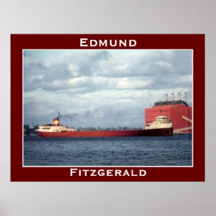 Affiche L'Edmund Fitzgerald sur la rivière St. Clair