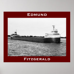 Affiche L'Edmund Fitzgerald sur la rivière St. Clair