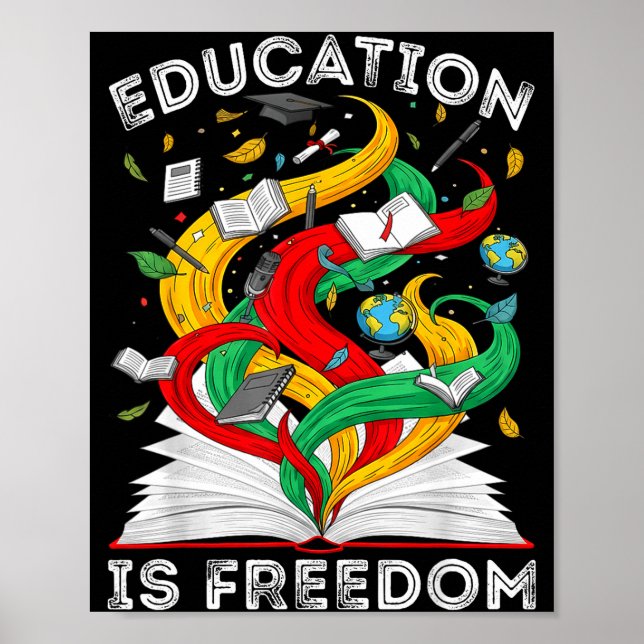 Affiche L'éducation à l'histoire des Noirs est liberté ens (Devant)