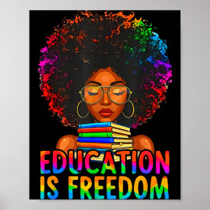 Affiche L'éducation à l'histoire noire est la liberté des 