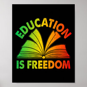 Affiche L'éducation à l'histoire noire est la liberté Livr
