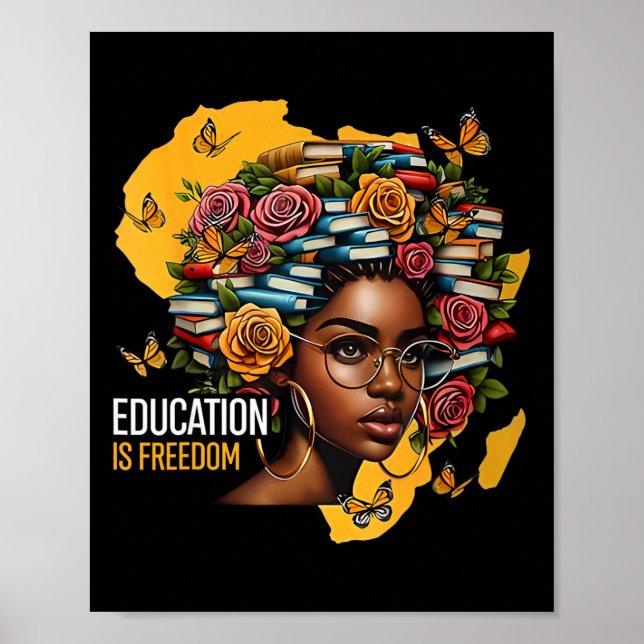 Affiche L'éducation de l'histoire noire est la liberté des (Devant)