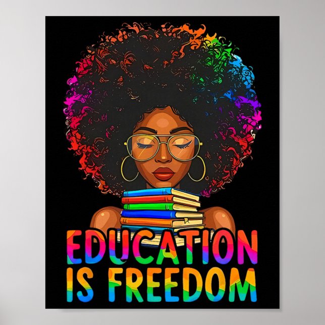 Affiche L'éducation de l'histoire noire est la liberté des (Devant)