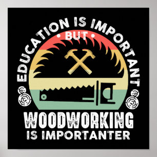 Affiche L'Éducation Est Importante Le Travail Du Bois