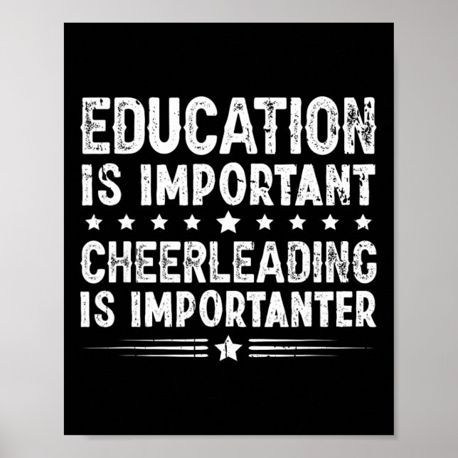 Affiche L'éducation est importante Les cheerleaders sont e (Devant)
