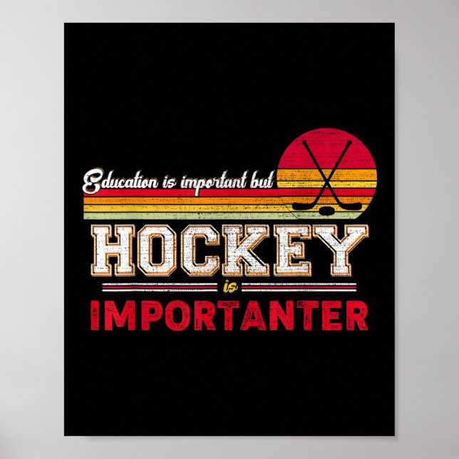 Affiche L'éducation est importante mais le hockey sur gazo (Devant)
