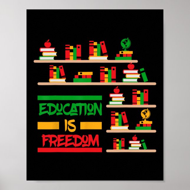 Affiche L'éducation est la liberté Afro-Américain Histoire (Devant)