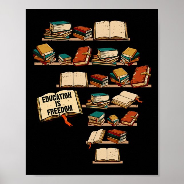 Affiche L'éducation est la liberté La junte africaine (Devant)
