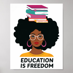 Affiche L'éducation est la liberté Livres de professeur no