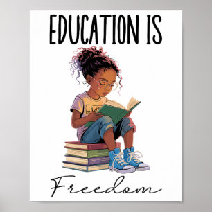 Affiche L'éducation est la liberté Livres de professeur no