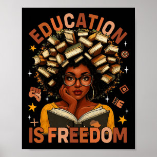 Affiche L'éducation est la liberté Livres de professeur no