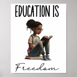 Affiche L'éducation est la liberté Livres de professeur no
