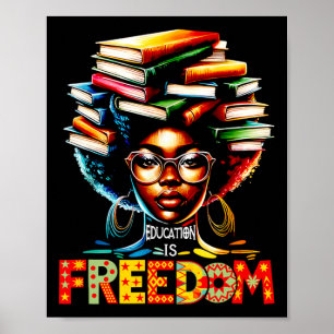 Affiche L'éducation est la liberté Livres de professeur no