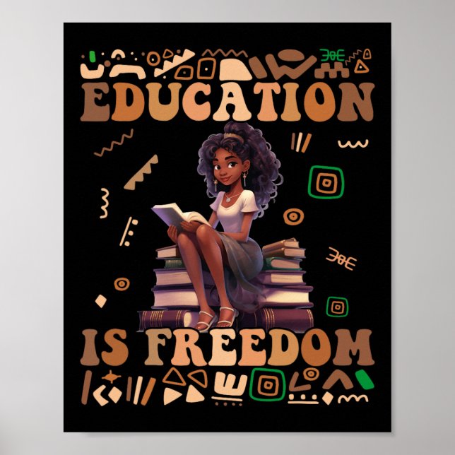 Affiche L'éducation est la liberté Mois de l'histoire des  (Devant)