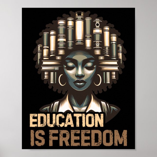 Affiche L'éducation est la liberté Mois de l'histoire des  (Devant)