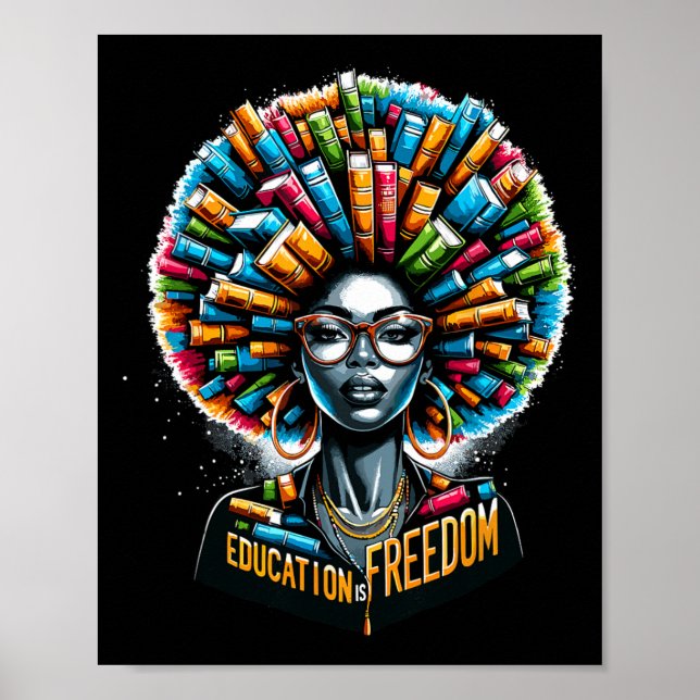 Affiche L'éducation est la liberté Mois de l'histoire des  (Devant)